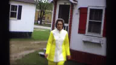 Holland Michigan (1969): A Old Lady Waking Old Architecture In A Historical Place