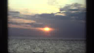 Holland Michigan (1969): Beautiful Sunset Over The Ocean View Slight Sunset Low