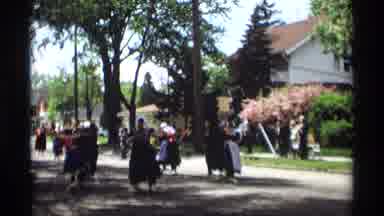 Holland Michigan (1969): Group Of Nuns Square Dance In The Street On A Sunny Day