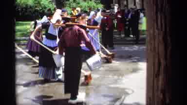 Holland Michigan (1969): Dutch People Mopping The Concrete