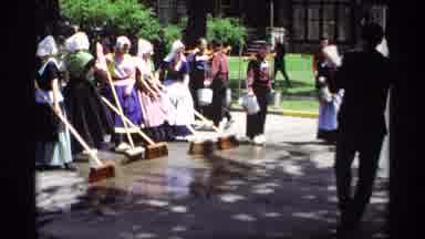 Holland Michigan (1969): Outdoor Video Showing Several Women Washing And Cleaning