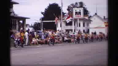 Mabel Minnesota (1969): Well Attended Parade Featuring Shrines Riding Motorcycles