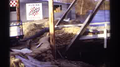 Rockford Minnesota (1969): A Huge Water Flows From The Dam And Moves The River