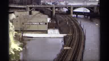 Saint Paul Minnesota (1969): A Slow Moving River In An Industrial Area With A