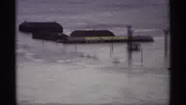Saint Paul Minnesota (1969): A Huge Water Flows From The Dam And Moves The River