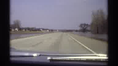 Savage Minnesota (1969): Dashboard Video Of Car Driving Down Empty Highway In A