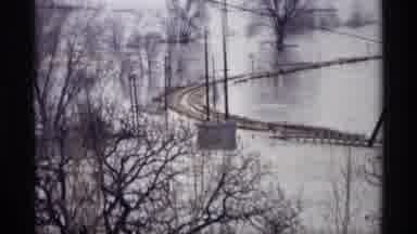 Savage Minnesota (1969): Flood Waters Surround A Railroad Track Embankment