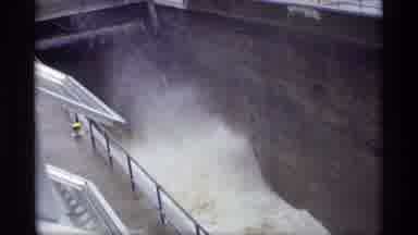 Savage Minnesota (1969): Hydro Power Dam Releasing Water Flew