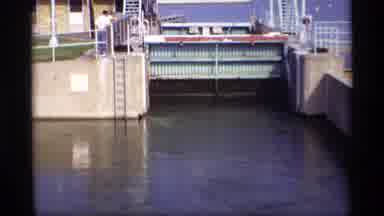 Wisconsin (1969): A Draw Bridge In The Water With Turning Wheel