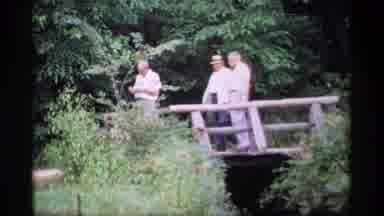 Wisconsin (1969): Three Men Walking On A Bridge Enjoying Nature