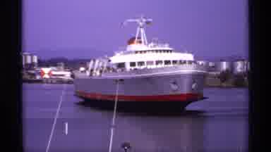 Canada (1974): Big Ship Arriving At A Seaport While Showing Beautiful Flowers In