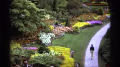 Vancouver Canada (1974): Man Walking Along A Path With Lots Of Natural Scenery