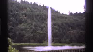 Vancouver Canada (1974): Archive Film Footage Of Fountain At Lake