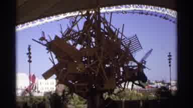 Worlds Fair Seattle-1974: Surreal Wooden Sculpture and Sink Fountain Installation