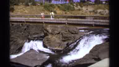 Worlds Fair Seattle-1974: Beautiful Landmark Showcases A Waterfall With People