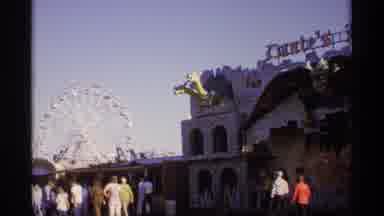 Worlds Fair Seattle-1974: Camera Zooms In On The Three Headed Dragon Poking Out