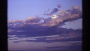 Worlds Fair Seattle (1974): Beautiful Cloud Formations In Multi Colored Sky Blue