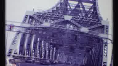 Montreal Canada (1967): Approaching Road View Of Alexandra Bridge On A Cloudy Day