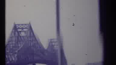 Montreal Canada (1967): Bridge And Boat On Flowing River