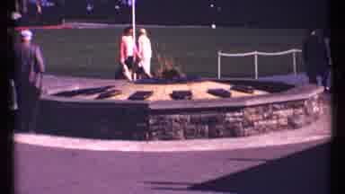 Ottawa Canada (1967): Men In Suits Stand Around An Eternal Flame While Women Walk