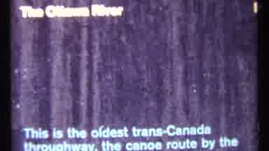 Ottawa Canada (1967): View Of Black And White Ottawa River Sign And River On A