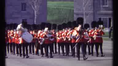 Ottawa Canada-1967: Royal Military Band Marching in Red Uniforms