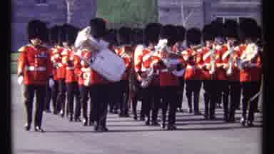 Ottawa Canada (1967): A Group Of Men In The Queen's Guard Marching While Playing