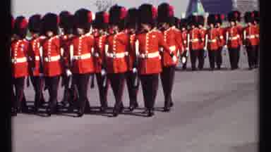 Ottawa Canada (1967): Buckingham Palace Guards March In Formation Bearing White