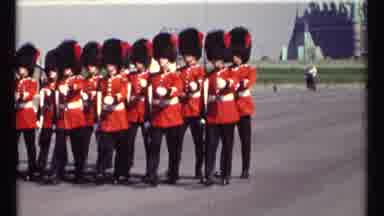 Ottawa Canada (1967): Buckingham Palace Guards March In Formation On Pavement
