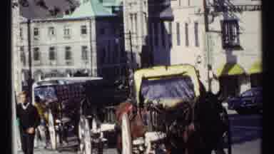 Ottawa Canada (1967): Several Horse And Buggies Parked Outside Of Building Near A