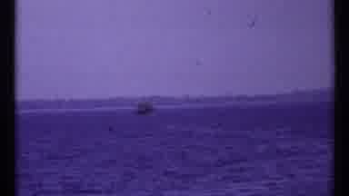 Toronto Canada (1967): Outside Recording Showing A Boat Moving On A Lake With