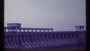 Toronto Canada (1967): Strong Concrete Dam Bridge Holds Back Water As Engineered