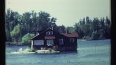 Toronto Canada (1967): Camera Captures The Cabin On The Lake That Floating In The
