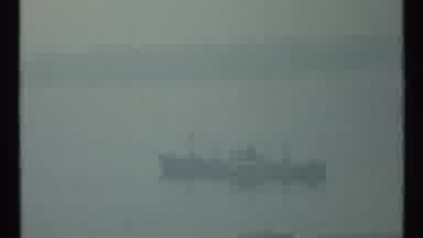Toronto Canada (1967): View Of Ship At Sea And City Skyline On A Foggy Day