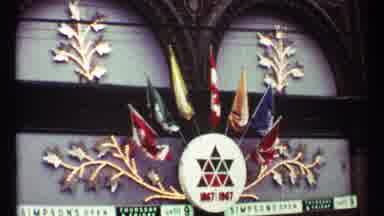 Toronto Canada (1967): View Of Mosaic Star Of David Over Doorway And Person