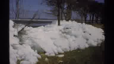 Minnesota (1970): A Snow Was Cleaned Moved To Side Towards The Tree Side And Trees