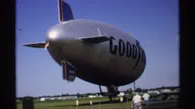 Minnesota (1970): Big Goodwill Blimp Landing On Field As People Surrounding It