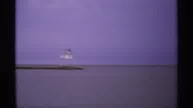 Isle Royale Michigan (1971): View Of White Lookout Tower On Island On A Clear Day