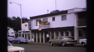 Isle Royale Michigan (1971): Cars In The Road Parked And Moving Where A Man Goes