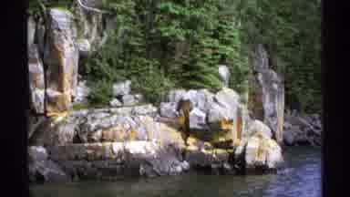 Isle Royale Michigan (1971): Large Rock Formations Sticking Up Out Of Large Pools