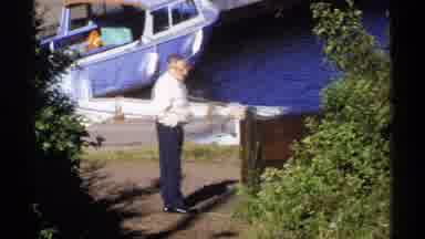 Isle Royale Michigan (1971): An Old Man Walks On The Top Of The Bridge And