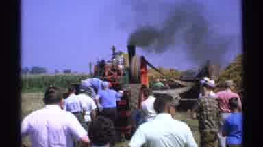 Minnesota (1971): People At A Farm Watching Various Machines Help With Harvest