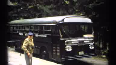 New Hampshire (1971): Sign Visit The Flume Bus Road Street Older Man With A Camera