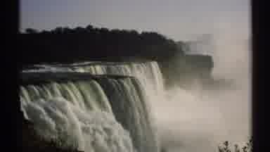 New York (1971): Close Up View Of Niagara Falls On A Happy Day