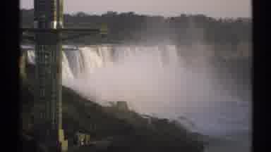 New York (1971): A Beautiful Waterfall And The Nice View There Is A Nice Building