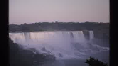 New York (1971): Misty View Of Niagara Falls On A Clear Sunny Day