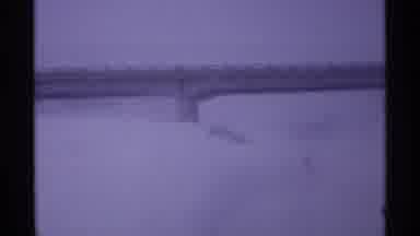 Wisconsin (1971): Approaching View Of Snow Covered Overpass And Large Snowdrift On