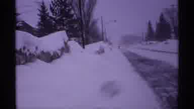 Wisconsin (1971): Snow Build Up On A Road And Side Of The Road After Snow Storm