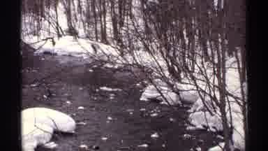 Wisconsin (1971): Huge Blocks Of Snow Along The River