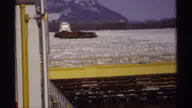 Wisconsin (1971): Barge On A Frozen River In The Middle Of Winter